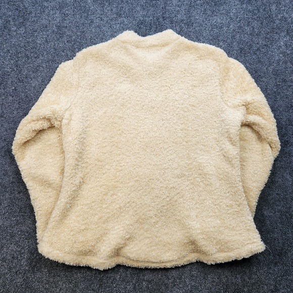 Ariat Jacket Womens XL Cream‎ Sherpa Fleece Snap Front Mock Neck Zip Pockets - Picture 3 of 7